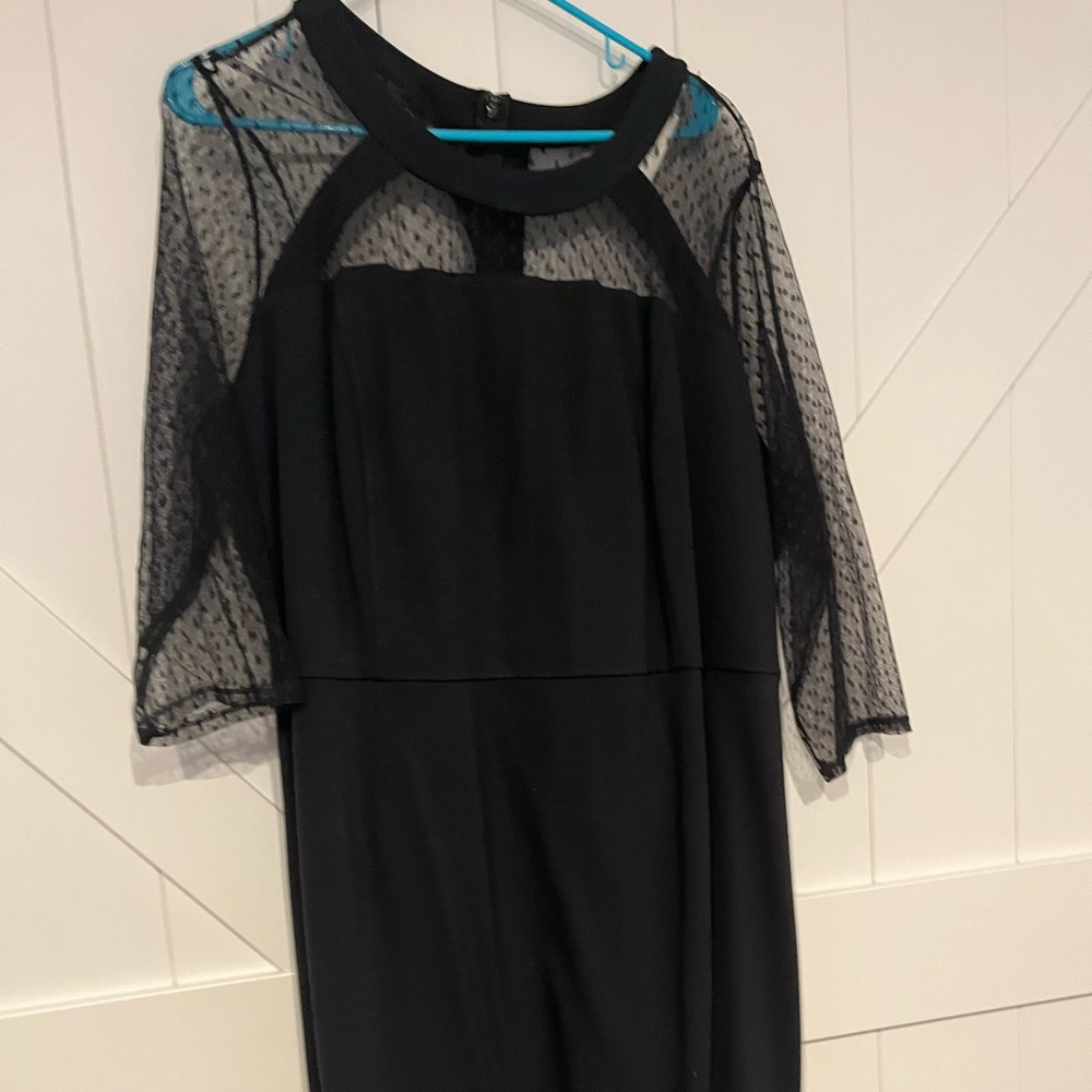 lane Bryant• black lace top little black dress